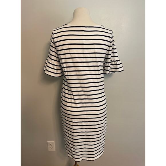 J.Crew Women’s Striped Cotton Tshirt Dress Nautical Navy and White - Picture 4 of 6